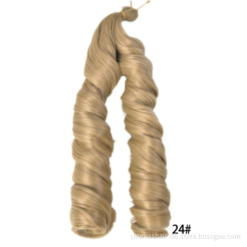 150g Silky Loose Body  Wave Spiral Curl Attachment Wavy Braiding Hair Bundle Hairstyles Crochet Braids Synthetic Extensions